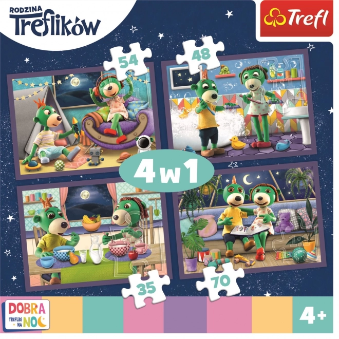 Trefl Puzzle 4-in-1 'Gute Nacht mit Trefliki'