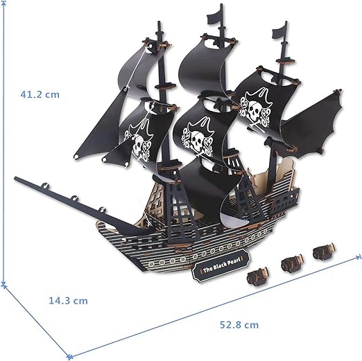 Holzpuzzle 3D Piratenschiff Schwarze Perle