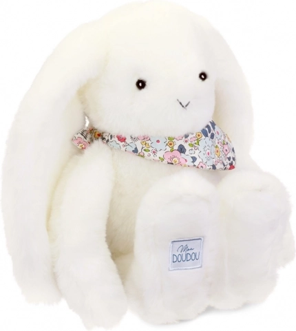 Doudou Plüschtier Hase mit Halstuch weiß 35 cm