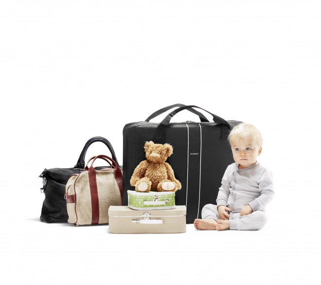BABYBJÖRN - Reisebett LIGHT - Silber + Spannbettlaken – Schwarz
