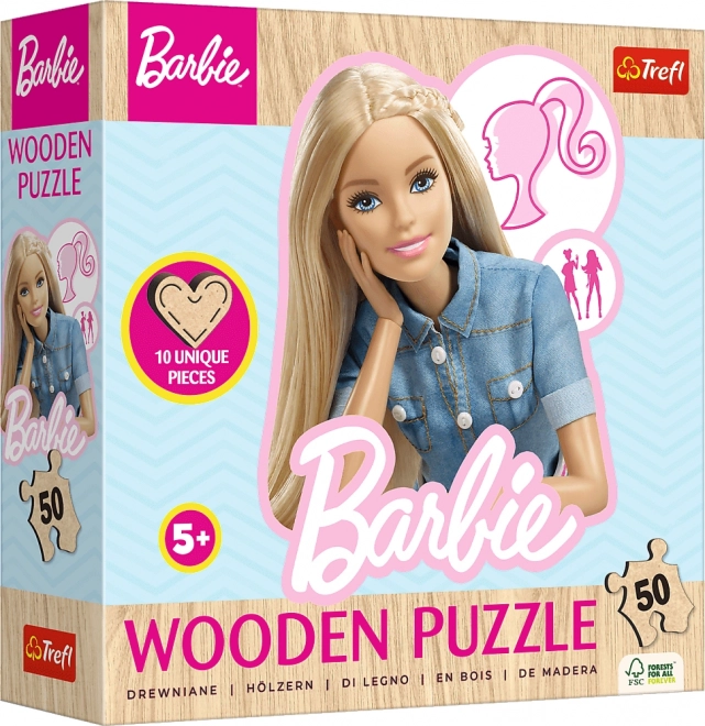 Holz-Konturenpuzzle Barbie 50 Teile