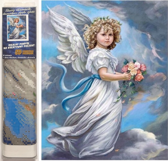 Diamantmalerei Cherub 30 × 40 cm