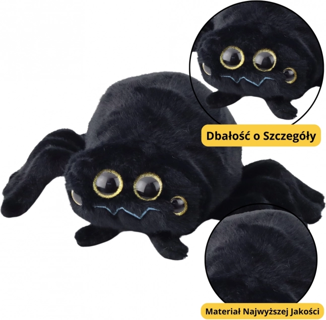 Schwarze Plüschspinnennetzspinne 30 cm