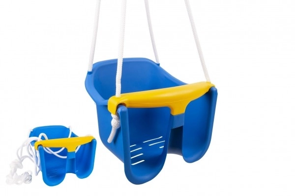 Baby Schaukel mit Sicherheitsbarriere – Blau