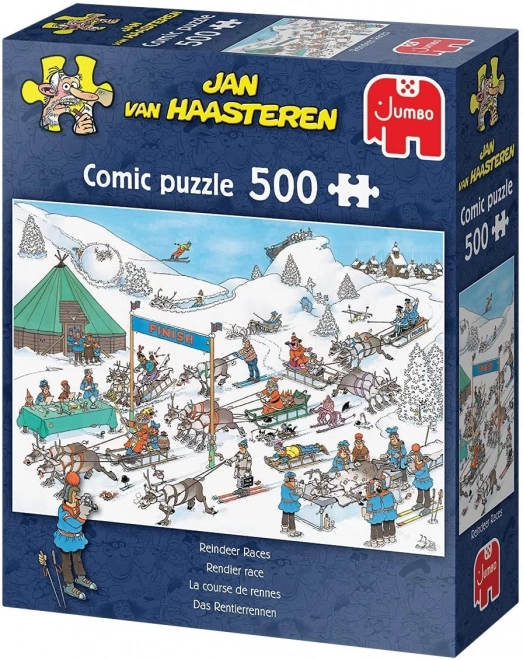 Puzzle Rentierschlittenrennen 500 Teile von Jan van Haasteren