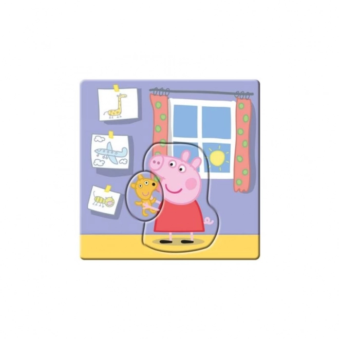 Baby-Puzzle Peppa Wutz und Familie 3 in 1