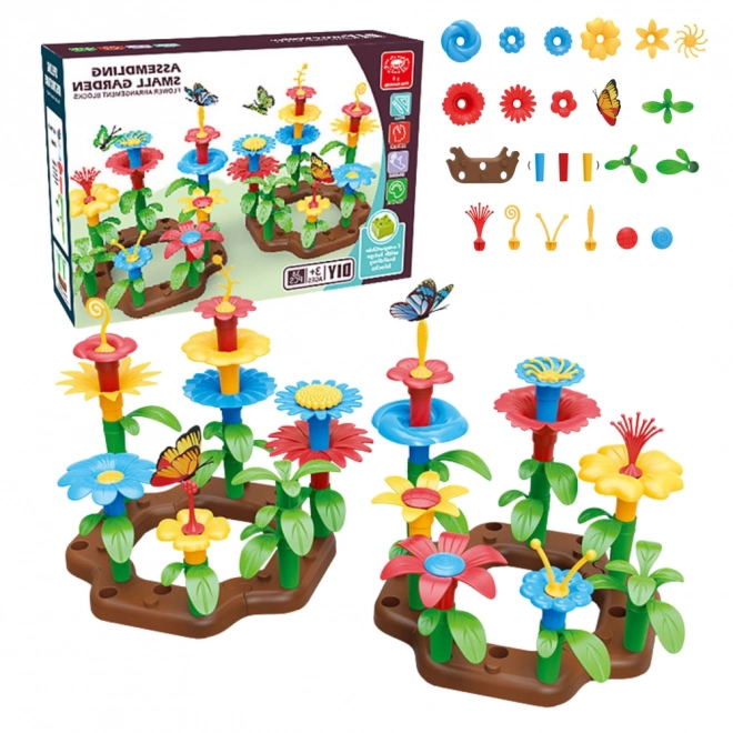 Konstruktionsbaukasten Blumen-Garten DIY, 148 Teile