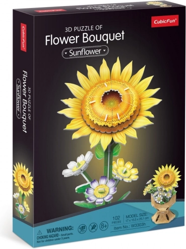 3D Puzzle Sonnenblumenstrauß