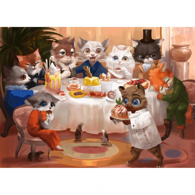 Puzzle Katzen-Dinner von Brain Tree, 1000 Teile