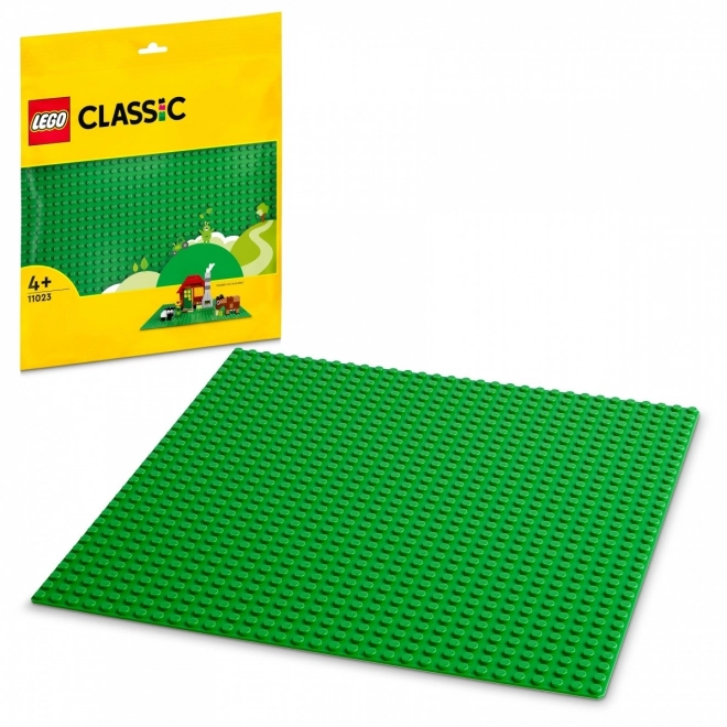 Grüne LEGO Bauplatte