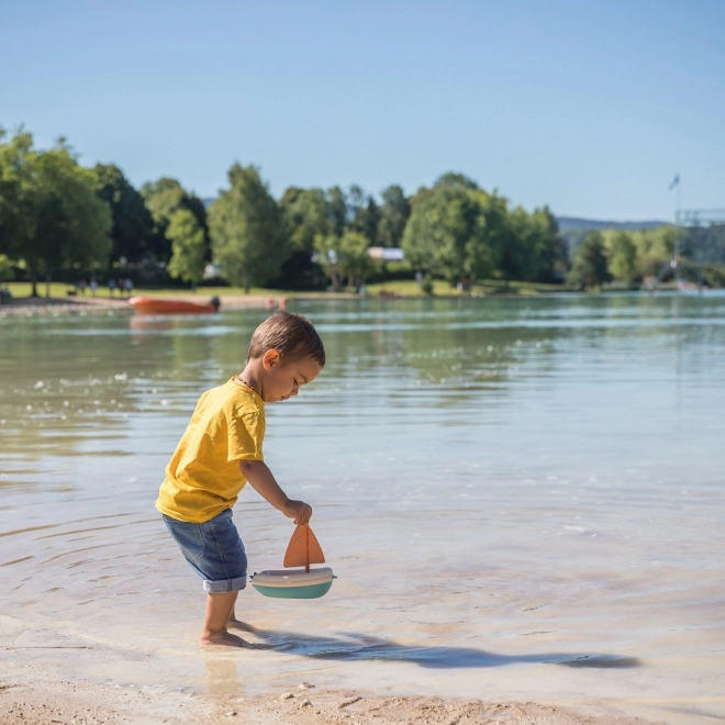 Smoby kleine grüne Segelboot aus Biokunststoff