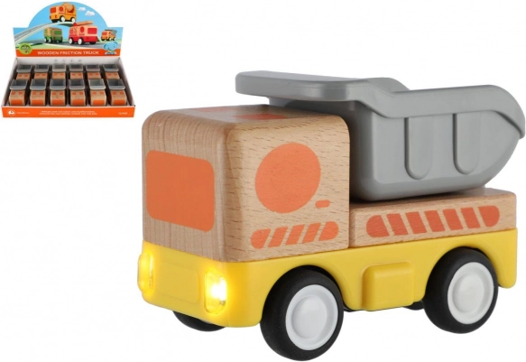 Holzspielzeug-Lkw mit Schwungrad 11 cm