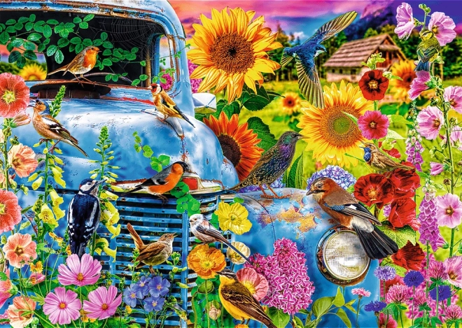 Puzzle 1000 Teile Premium-Plus-Qualität Ländliche Idylle: Singende Vögel