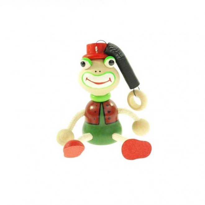 Frosch auf Feder