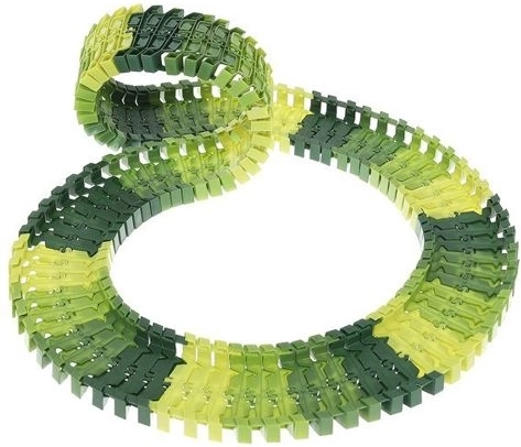 Flexible Strecke in 4 Grüntönen