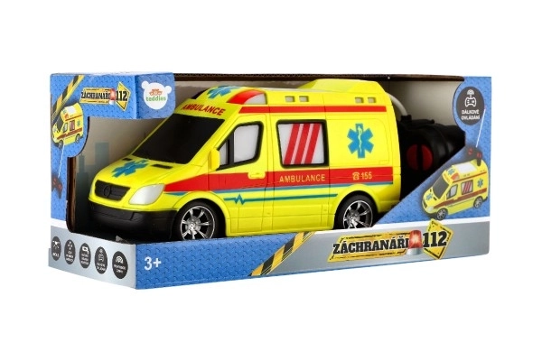 Fernbedienung RC Krankenwagen Kunststoff 20cm mit Licht