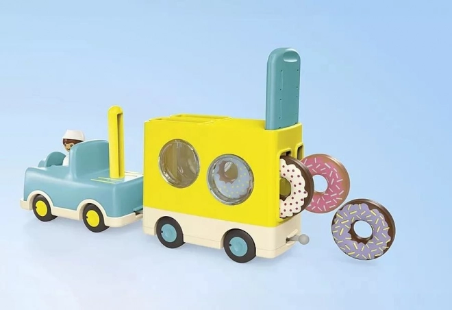 Spielset Figuren Junior Verrückter Donut-Truck mit Stapel- und Sortierfunktion