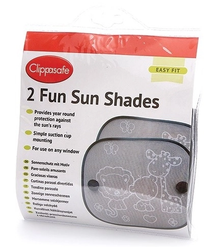 Sonnenschutzrollo mit Saugnäpfen 2er Set, Safari