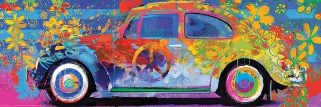 Panorama-Puzzle bunter Volkswagen Käfer 1000 Teile