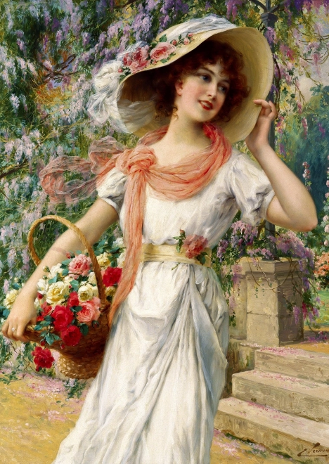 Puzzle Emile Vernon Blumengarten 1000 Teile