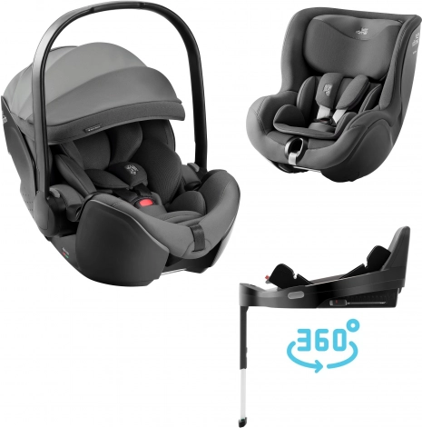 Autokindersitz Baby-Safe für Kinder Style mit Vario Base 5Z in Mineral Grey