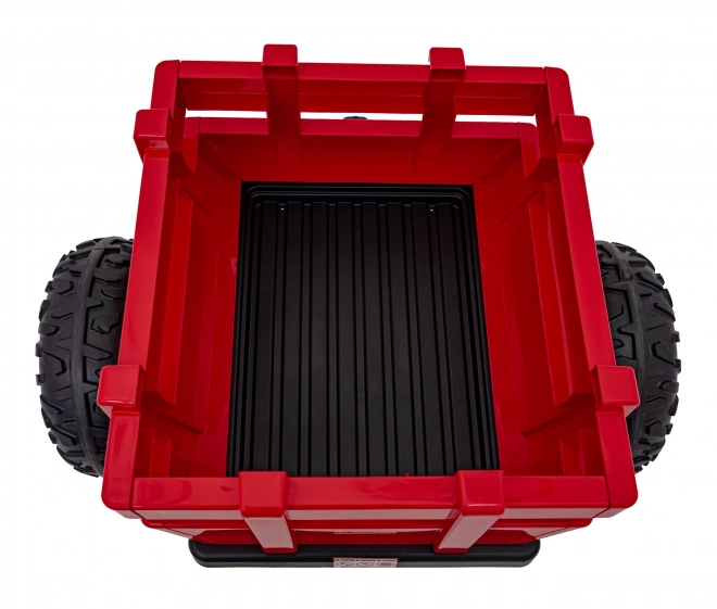 Traktor mit Anhänger rot