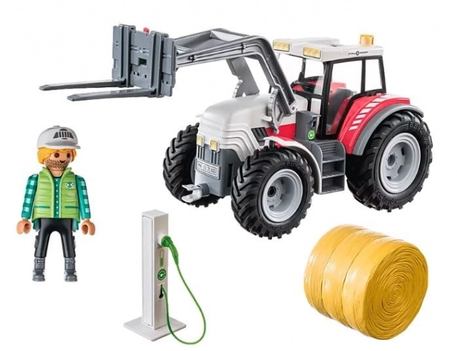 Großer elektrischer Traktor mit PLAYMOBIL-Figuren