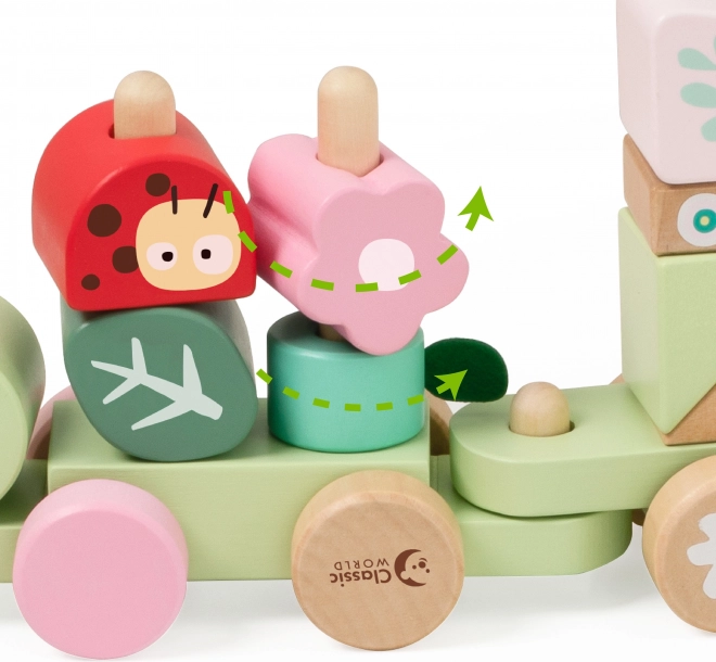 Holz-Zug Puzzle Raupe von Classic World