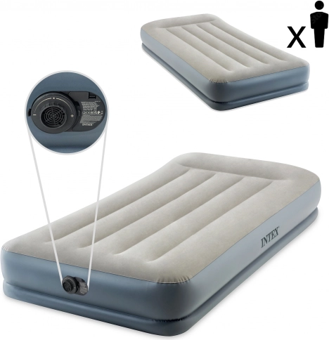 aufblasbare Matratze mit integrierter Pumpe 191 × 99 × 30 cm INTEX