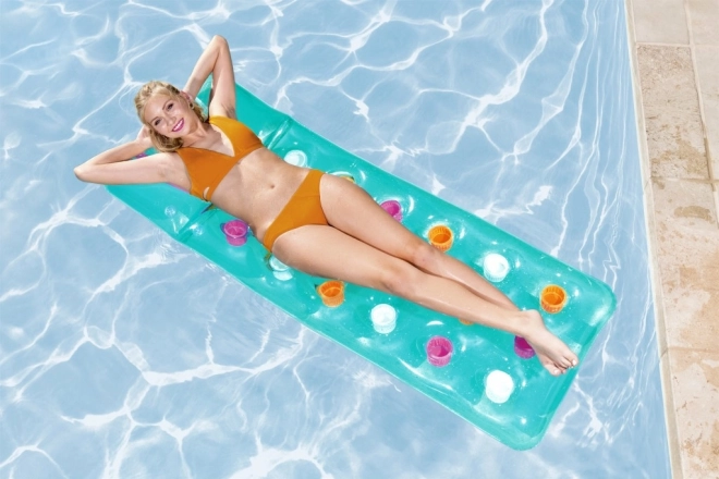 Schwimmender Aufblasbarer Matratze mit Kissen von Bestway – orange