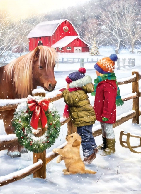 Puzzle Weihnachtspony 1000 Teile von Eurographics