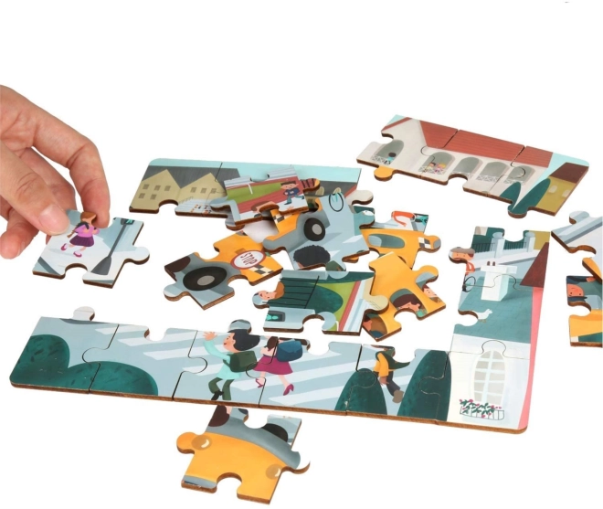 Nummerierte Teile für einfaches Puzzeln