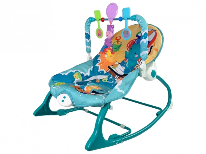 2-in-1 Babyschaukelstuhl mit Spielzeug und Vibration