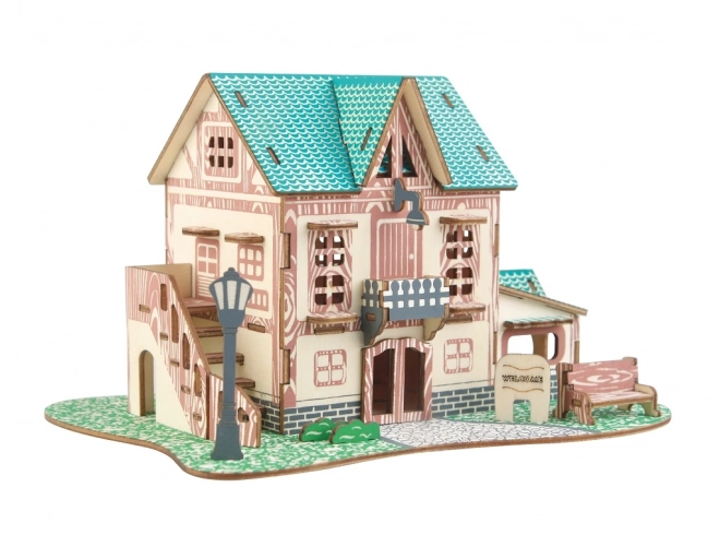 Woodcraft Holz-3D-Puzzle Wirtshaus