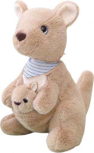 Plüsch Känguru mit Jungtier 23 cm