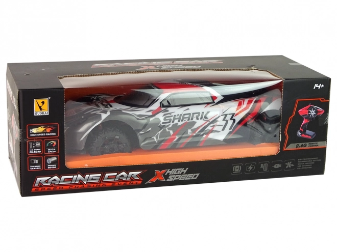 Graues und weißes ferngesteuertes sportauto 1:8
