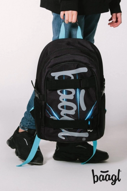 Schulrucksack Skate Bluelight