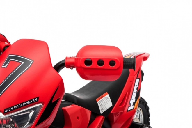 Elektrokinder Motorrad Rot mit Hilfsrädern und LED-Sounds