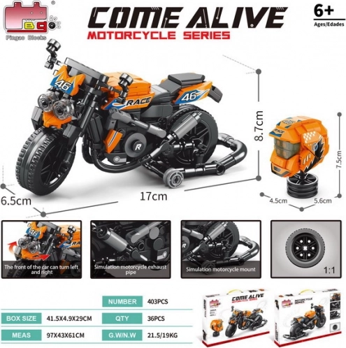 Oranges Motorrad-Werkzeugset 403-teilig