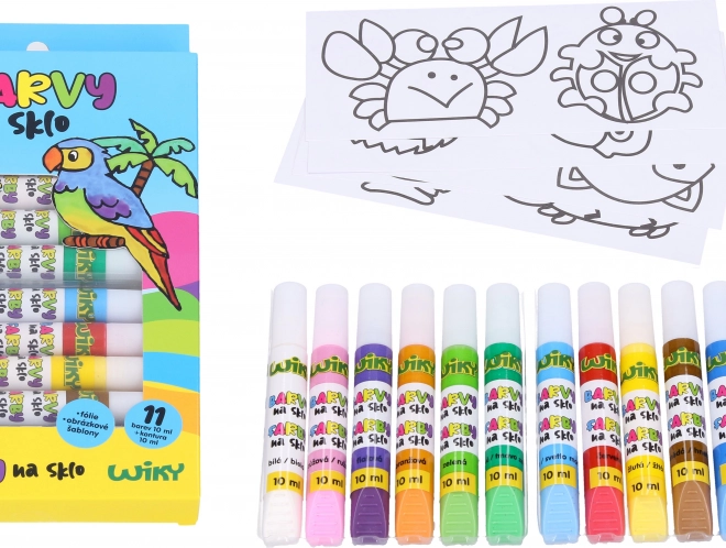 Glasfarben-Set 11+1 10 ml