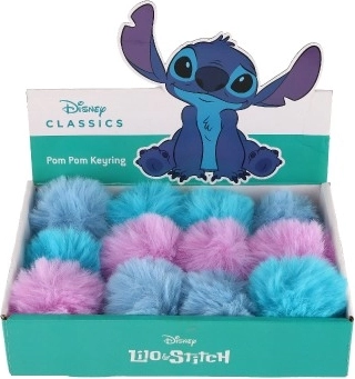 Schlüsselanhänger Stitch mit Bommel