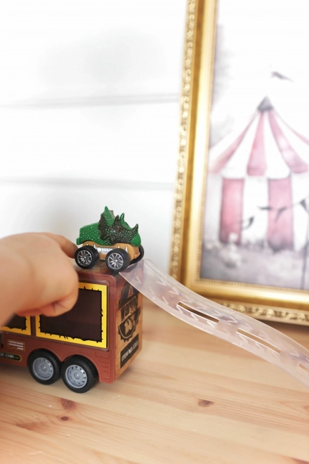 Woopie Dinosaurier-LKW mit Abschussrampe und Autos