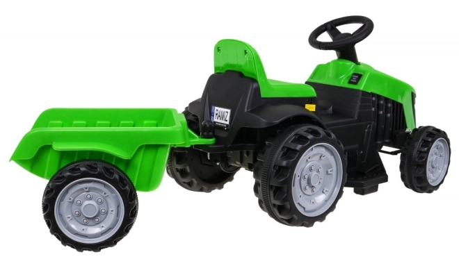 Grüner Traktor mit Anhänger – grün