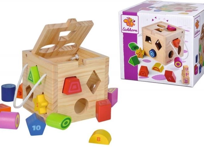 Holzwürfel – Formensortierer, 12 Teile