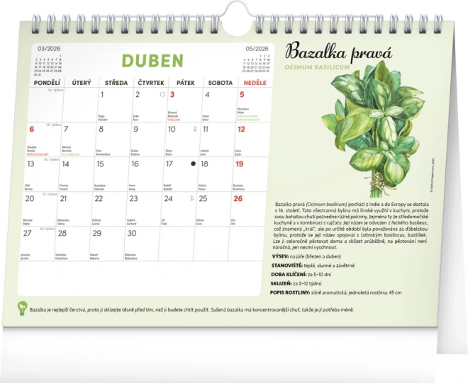 Notique Monatsplaner Kalender mit Samen 2026