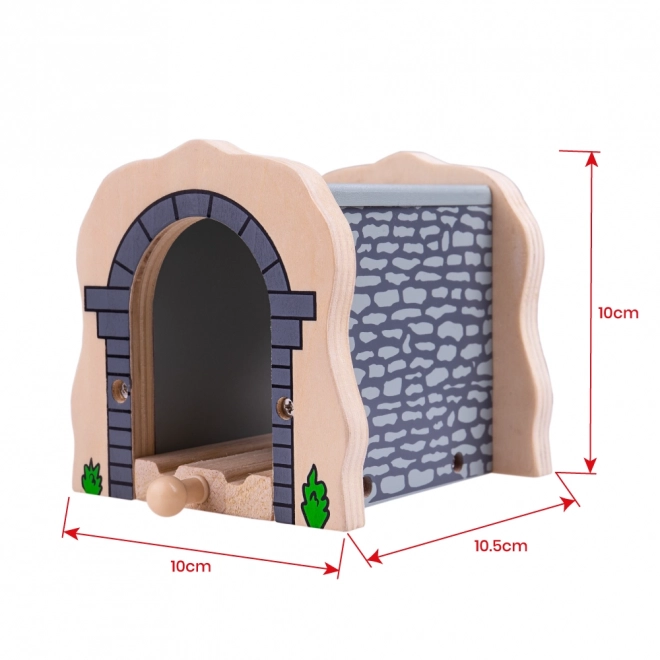 Großer Schienentunnel aus Holz