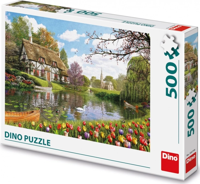 Puzzle Hütte am See 500 Teile