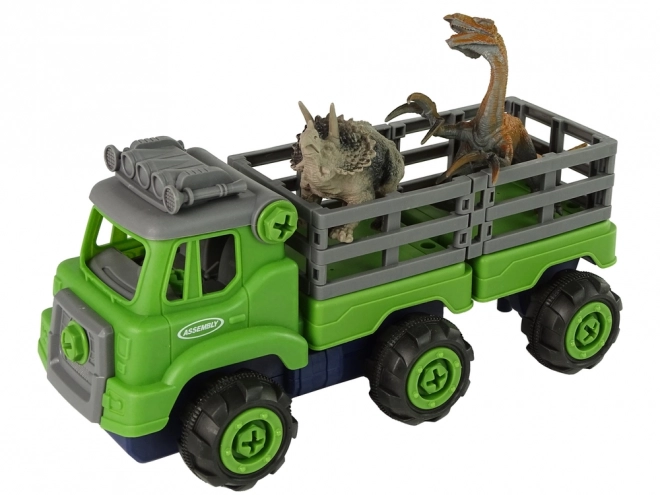 Transport-LKW mit Dinosauriern