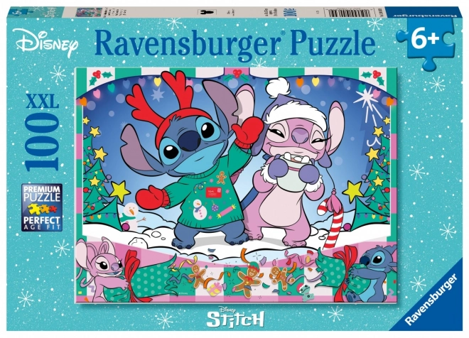 Puzzle 100 Teile Stitch Weihnachten Disney