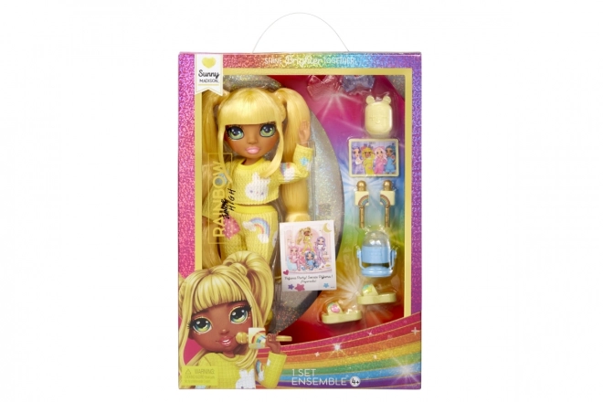 Rainbow High Junior Modepuppe im Pyjama - Sunny Madison